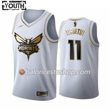 Camiseta Niños NBA Charlotte Hornets Cody Martin 11 2019-20 Nike Blanco Golden Edition Swingman